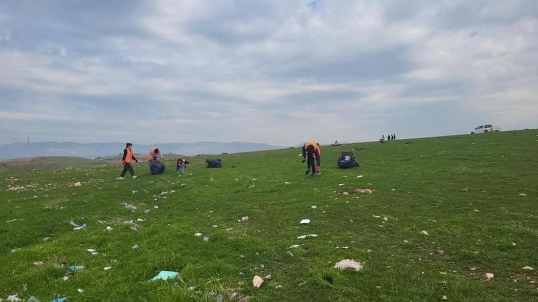 کچە خۆبەخشەکان ناحیەی خانکێیان خاوێن کردەوە