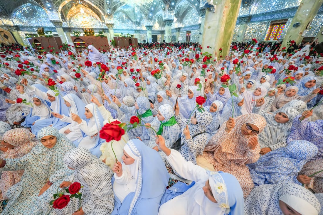 صور: العتبة العسكرية تحتفي بتكليف أكثر من 4000 فتاة من خمس محافظات عراقية