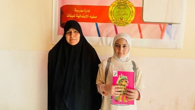 کچە 11 ساڵە لوبنانییەکە لە عێراق جێی بۆ کرایەوە و لە قوتابخانە داخڵکرا