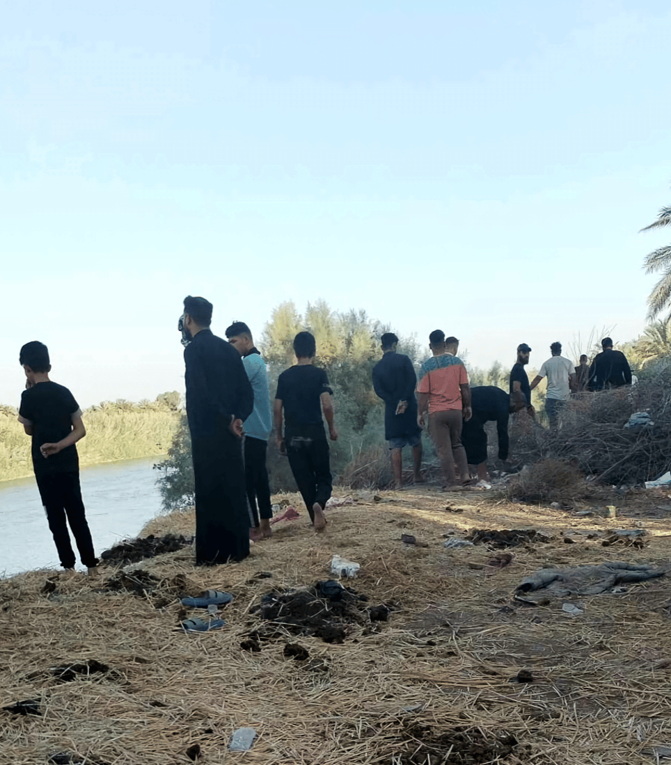 الشنافية تبحث عن طفل نجفي غرق في النهر.. أنقذوا شقيقته بأعجوبة (صور)