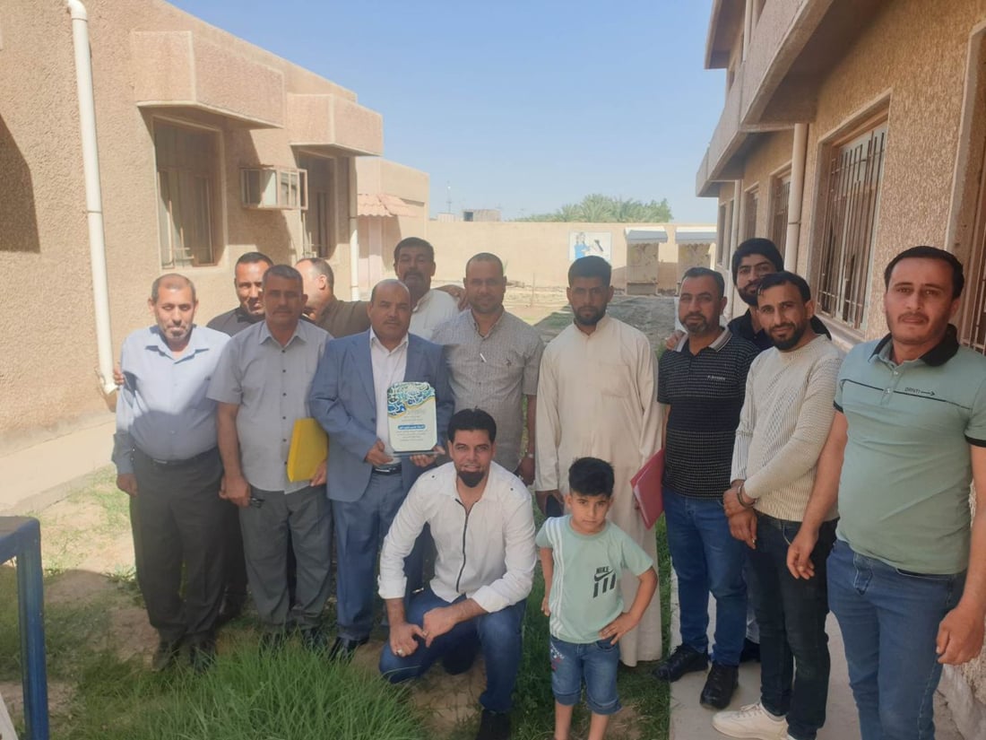 صور: حفل تكريم لشيخ المعلمين في الوركاء.. تقاعد بعد 30 عاماً من التدريس