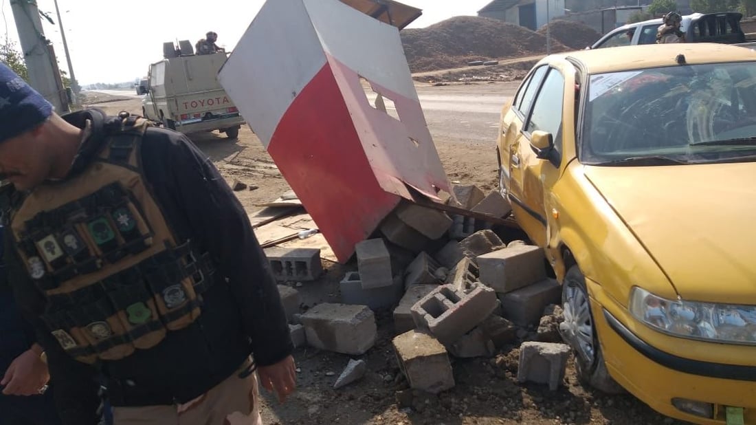 صور: حوادث السير تحطم سيطرات الجيش للمرة الثالثة في أسبوعين شمالي البصرة
