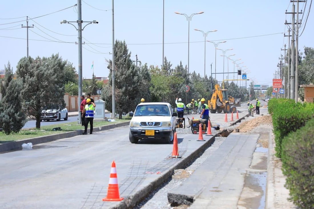 “81٪ـی كارەكانی پڕۆژەی ئاوی هەولێر لە سێ زۆن تەواو بووە”