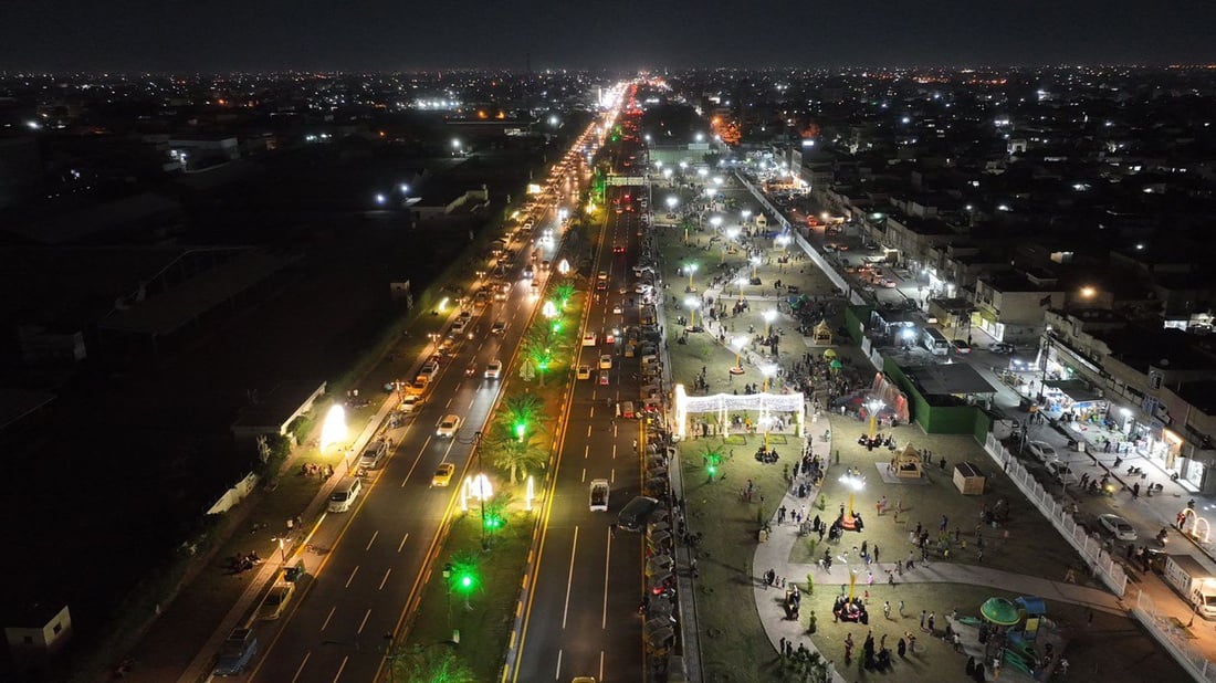 صور: من قناة الجيش حتى تقاطع 55.. أمانة بغداد تكمل تطوير شارع الجوادر