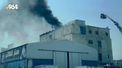 صور: أشهر “جيم” سيدات في البصرة احترق بالكامل لكن عمليات الإخلاء نجحت