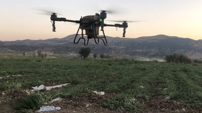 بوو به‌ چوار ساڵ پێنجوێن درۆن لە بوارى کشتوکاڵیدا بەکارده‌هێنێت