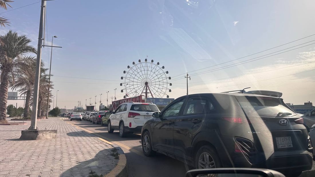 ازدحامات خانقة في تقاطعات البصرة ومخالفات بالجملة على الطرق الخارجية (صور)