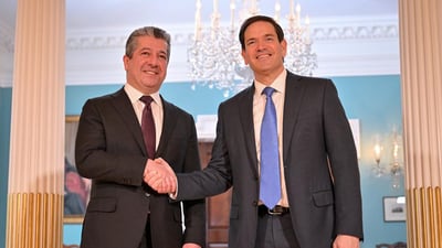 Barzani meets Rubio in US capital for talks on energy, economic cooperation
