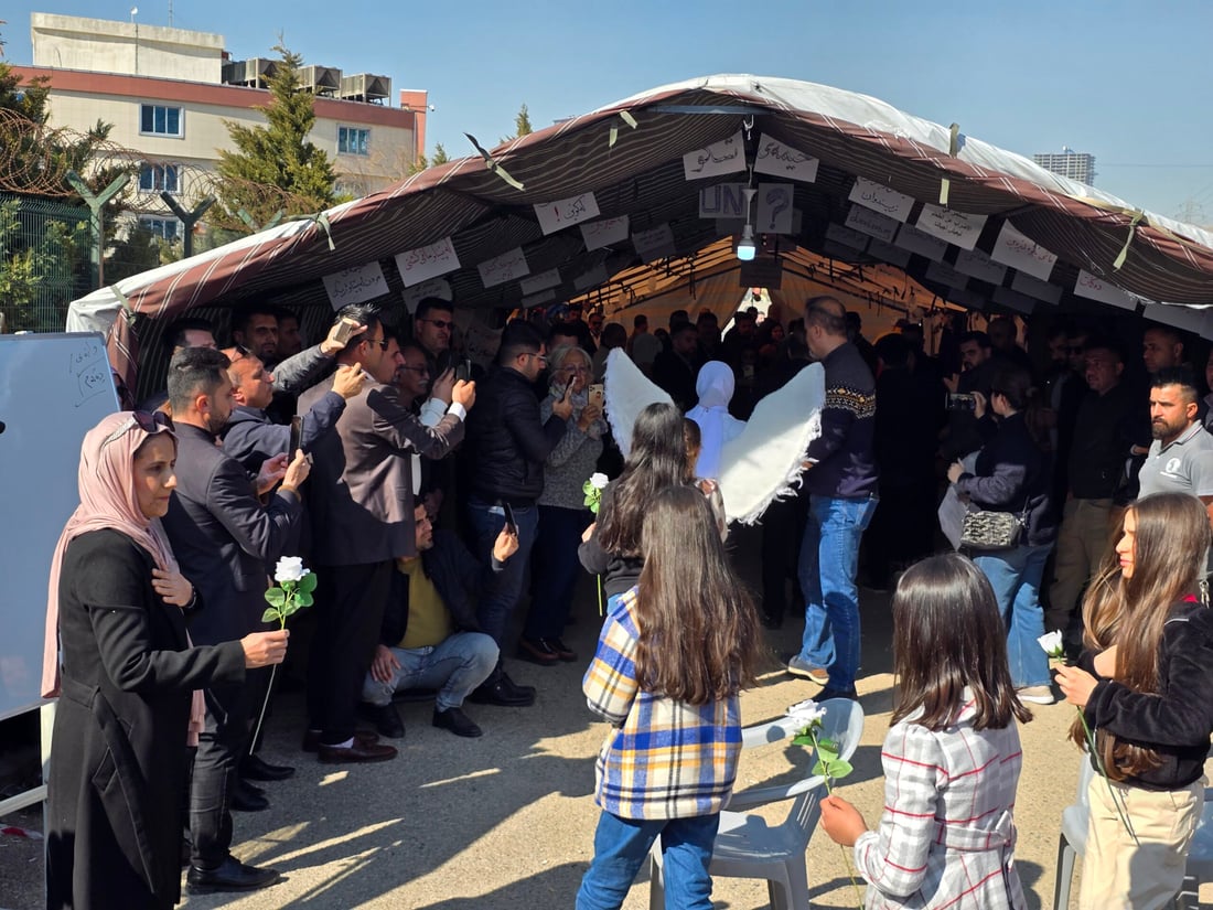 قبل قليل.. تدهور حالة المضربين عن الطعام ومشاهد مؤثرة من السليمانية (فيديو)