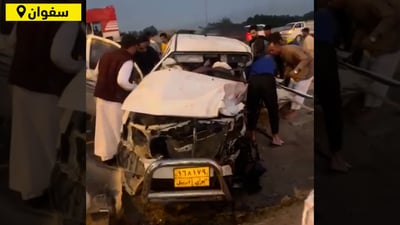 البصرة: مصرع سائق وإصابة آخر باصطدام “بيك آب” بـ”تاهو” في سفوان (فيديو)