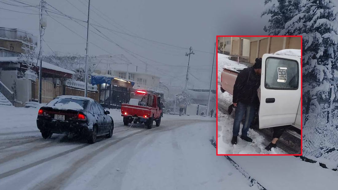 بەرگری شارستانی ئاکرێ 25 خێزانی بەهۆی ئاستەنگەکانی بەفرەوە رزگارکرد