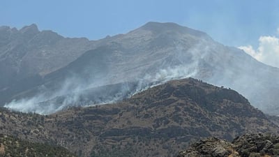 ئاگرەکەی چیای حەساری سەکران سەری هەڵداوەتەوە