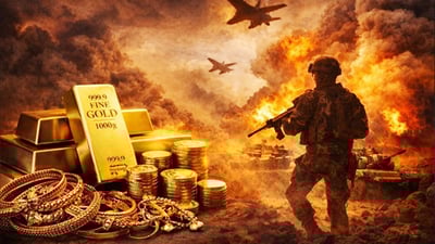 پێچەوانەی نەوت جەنگی ئێستا زێڕی دابەزاند