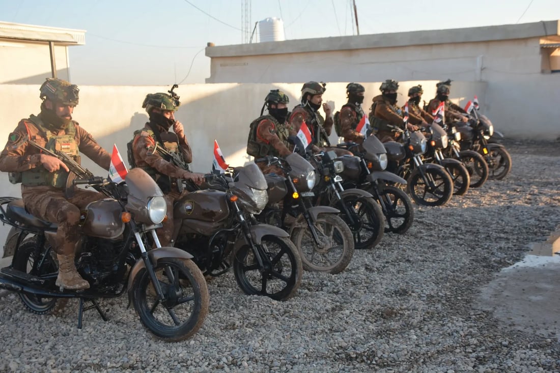 هێزەکانی سنوور لە عێراق لە رێگەی ماتۆڕسکیلەوە سنوورەکان دەپارێزن