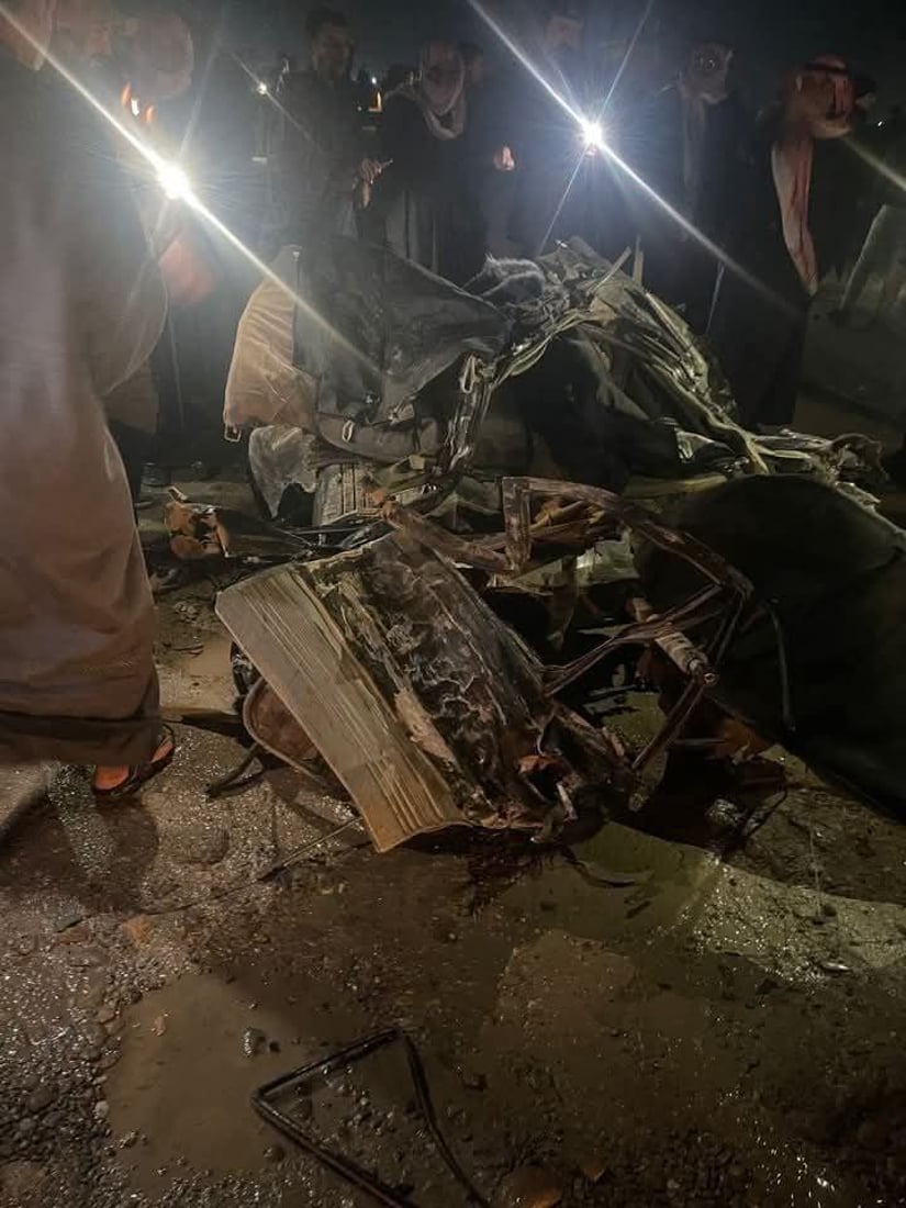 مصرع 5 أشخاص بحادث سير بين سيارتين وصهريج على طريق تكريت – بيجي (صور)