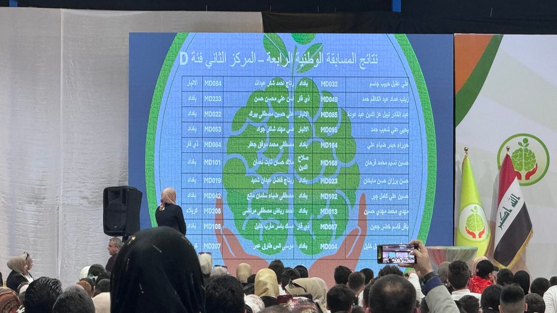 صور: احتفال بطريقة أيمن حسين.. 1000 عبقري رياضيات تسابقوا في بغداد: كلنا فائزون