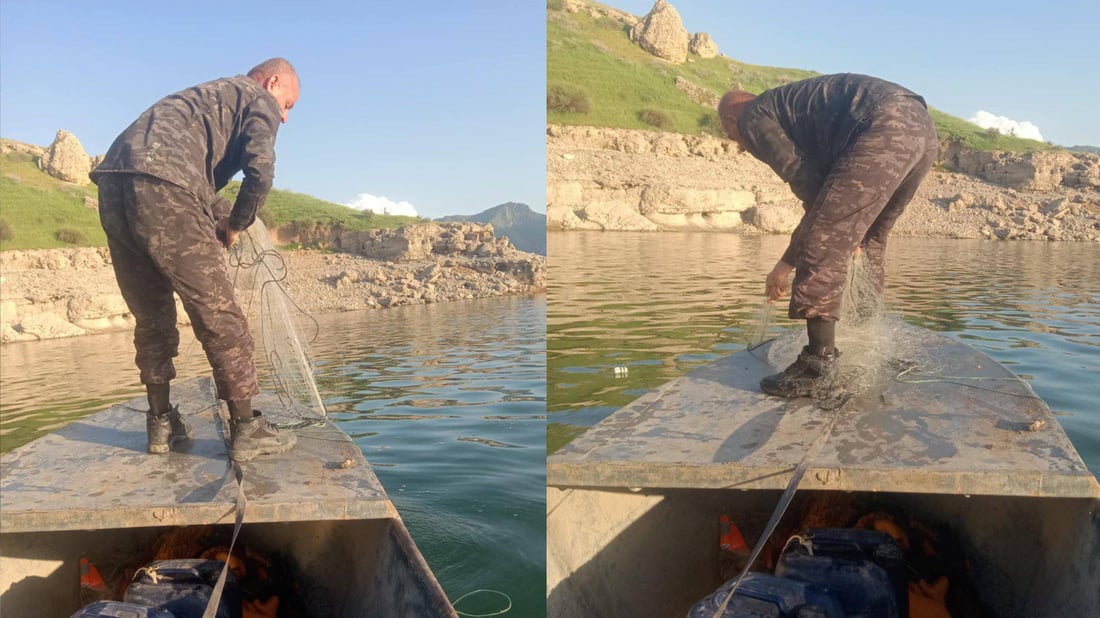 دوو راوچى بە ماسى راوکراوەوە دەستگیرکران