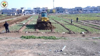 ئاسایش ئەو کێڵگانەى تێکدا کە بە ئاوى زێراب سەوزەیان بەرهەمدەهێنا