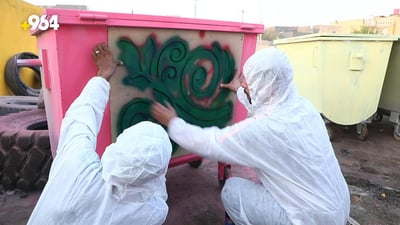 Nasiriyah municipal employee restores damaged containers to service with personal initiative
