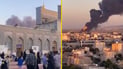 فيديو من داخل الحضرة الرضوية: مطار مشهد تحت القصف