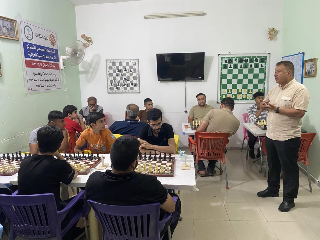 الناصرية تستعد لعبادان والكويت.. منافسات شطرنج بنظام “رابد” المحفز (صور)