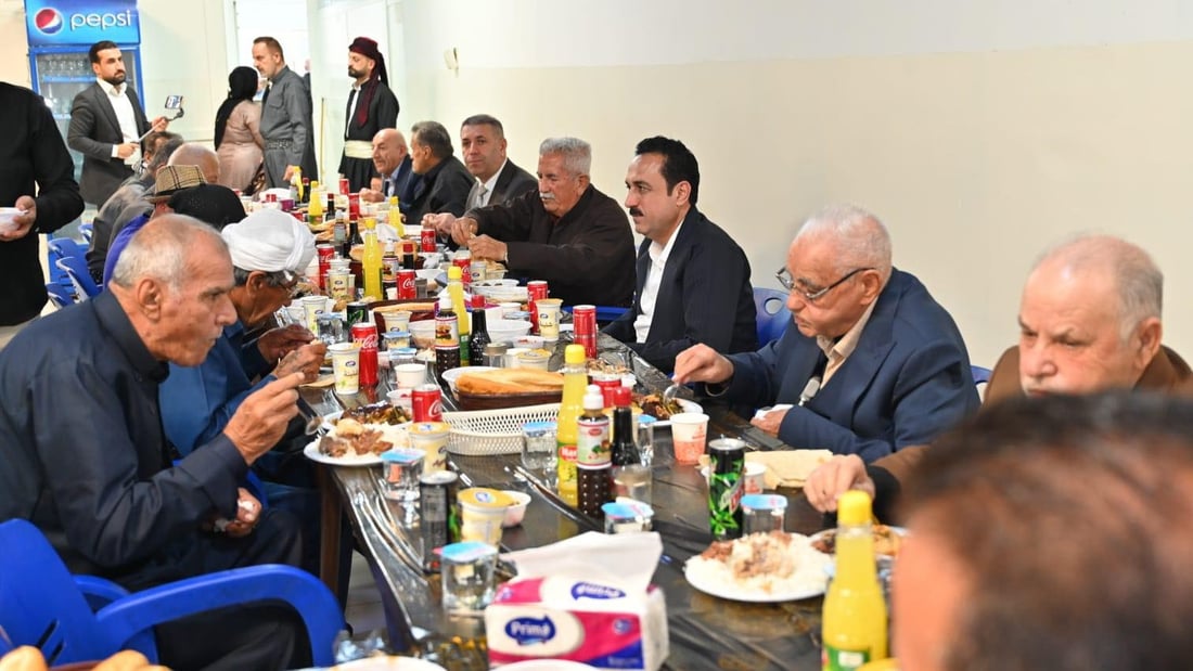 پارێزگاری هەولێر خوانی نیوەڕۆی جەژنی لە ماڵی دنیادیدەکان نۆش کرد