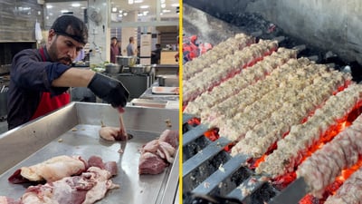 الكباب الأبيض.. طعم نجفي مختلف عن كبابنا وحسن رحم يتحدى! (فيديو)