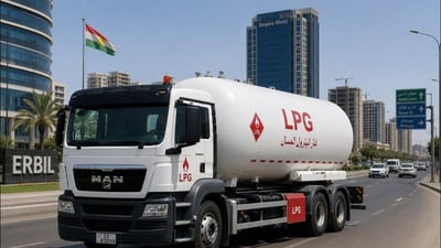 گواستنەوەی غازی شل لە رۆژدا لە رێگاکانی هەولێر قەدەغە دەکرێت