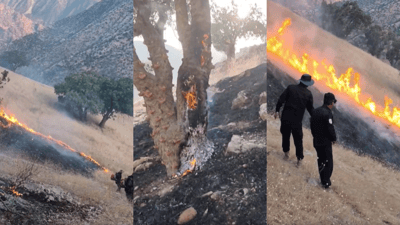 ئاگرەکەی گوندی گریانە لە پارێزگای هەڵەبجە سەریهەڵداوەتەوە
