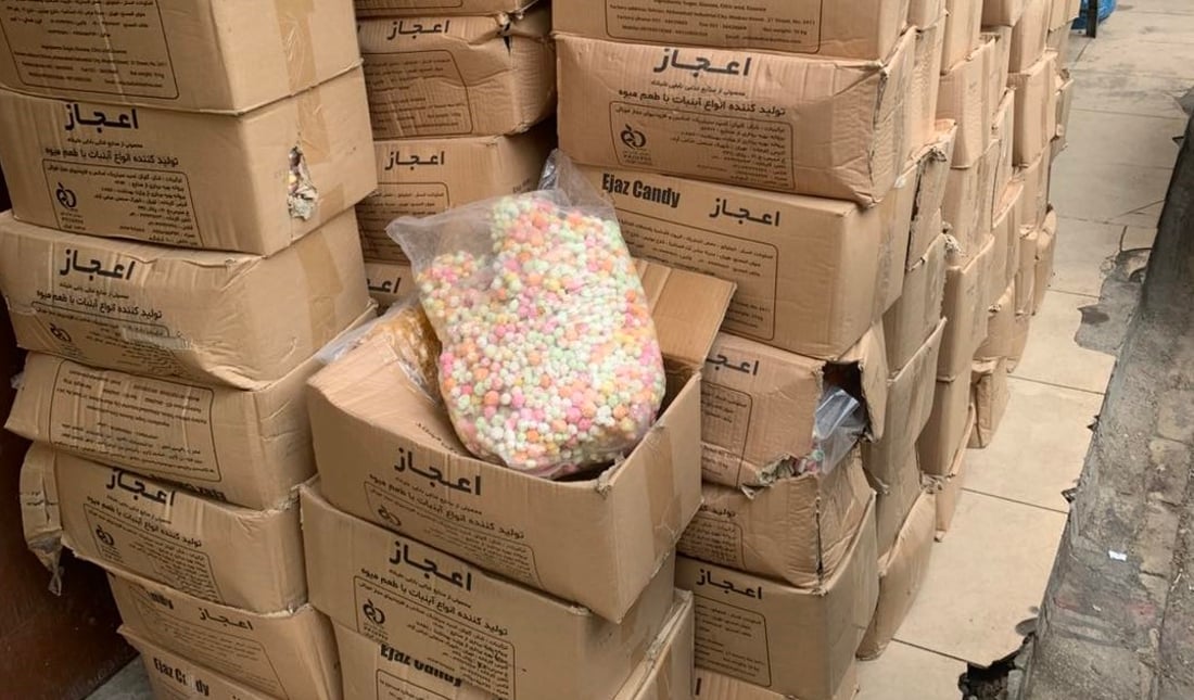 لە کۆگایەکی سلێمانی سێ تۆن نوقڵ و نەباتی بەسەرچوو دۆزرایەوە