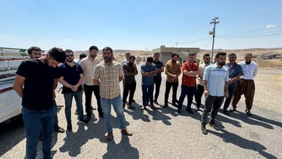 بەشێک لە کرێکارانی کۆمپانیای نەوتی تەقتەق گردبوونەوە