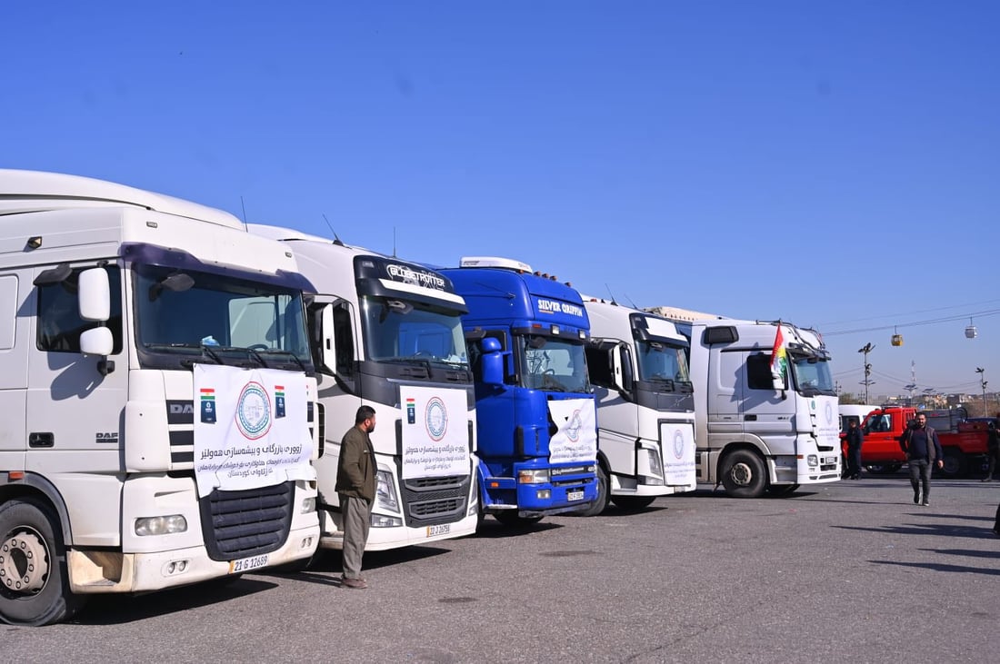 16 بارهەڵگری هاوكارییەكان بەرەو رۆژئاوا بەڕێكران