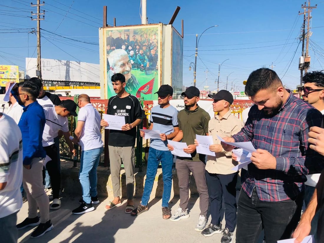 طالبات سنوني يتظاهرن أمام تربية نينوى لنقل مراكز امتحانات السادس إلى داخل الناحية