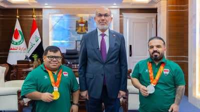 وزارة النفط تكرم البطلين جراح نصار وولدان نزار لإنجازهما الآسيوي