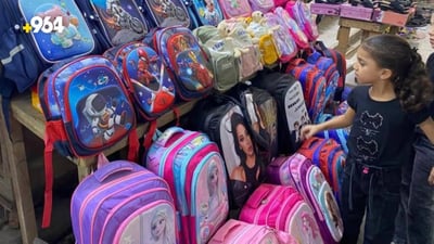 Early back-to-school shopping in Nasiriyah markets