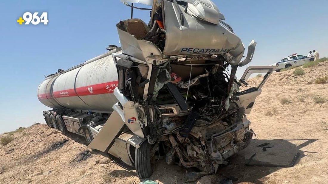 مصرع سائق صهريج في حادث مروع مع “لوري” قرب سيطرة السدرة بالبصرة