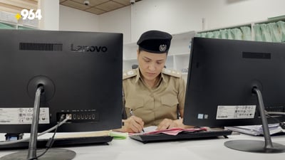 تەنیا ئەفسەری ژنە لە دەڤەری راپەڕین ئەرک دەبینێت