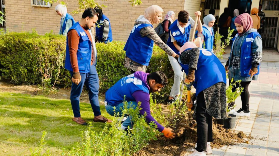 Volunteer team plants 9,000 trees in Baghdad university campus