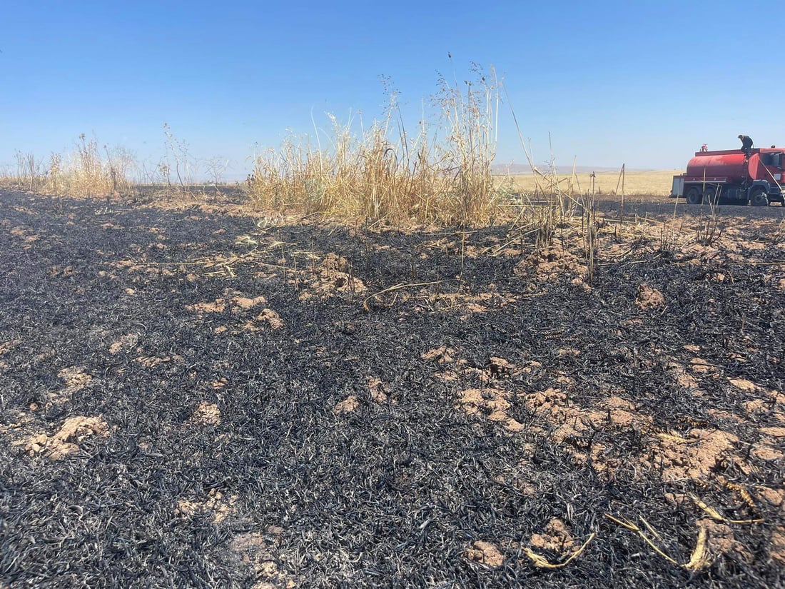 بارهەڵگرێک بوو بە هۆکاری سووتانی 30 دۆنم گەنمی جوتیارێک