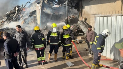 أربيل تسيطر على حريق معمل شيبس ماركو