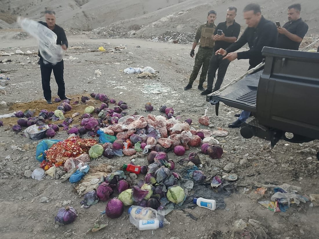 دەیان کیلۆ قیمە و قەرنابیتی خراپبوو لە دوکان دەستی بەسەرداگیرا