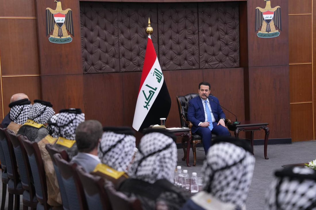 صور: شيوخ ووجهاء عشيرة البو دراج في مكتب السوداني