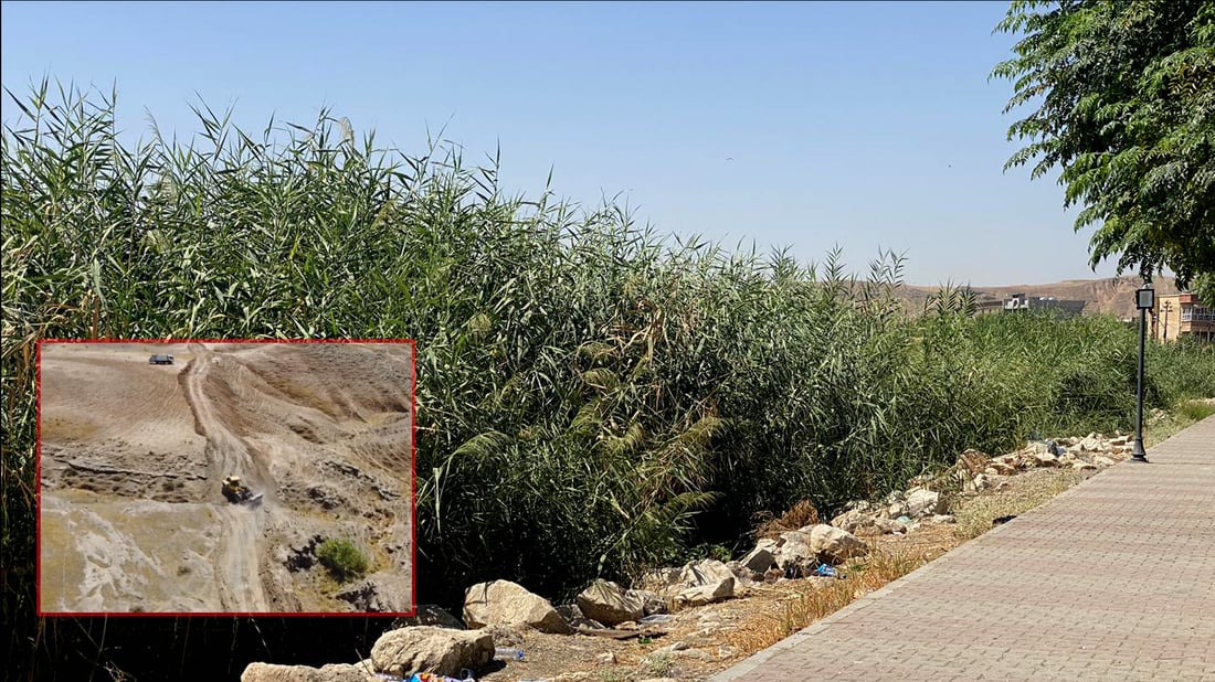 شاره‌وانى ته‌قته‌ق قامیشی سه‌ر لێواره‌كانى زێى گه‌وره‌ پاكده‌كاته‌وه‌