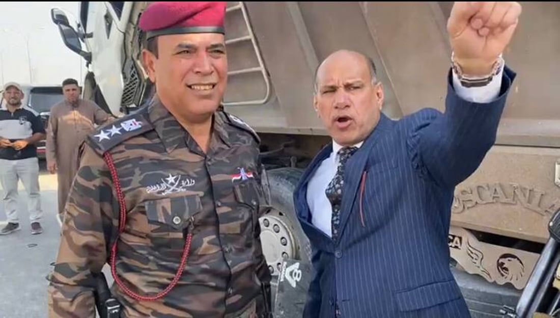 قائمقام يقود حملة على “تريلات ميناء الفاو”: ممنوع مروركم من الزبير (صور)