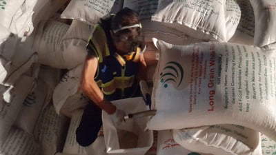 پێش دابەشکردنی پشکنین بۆ برنجە تایلەندییەکە دەکرێ