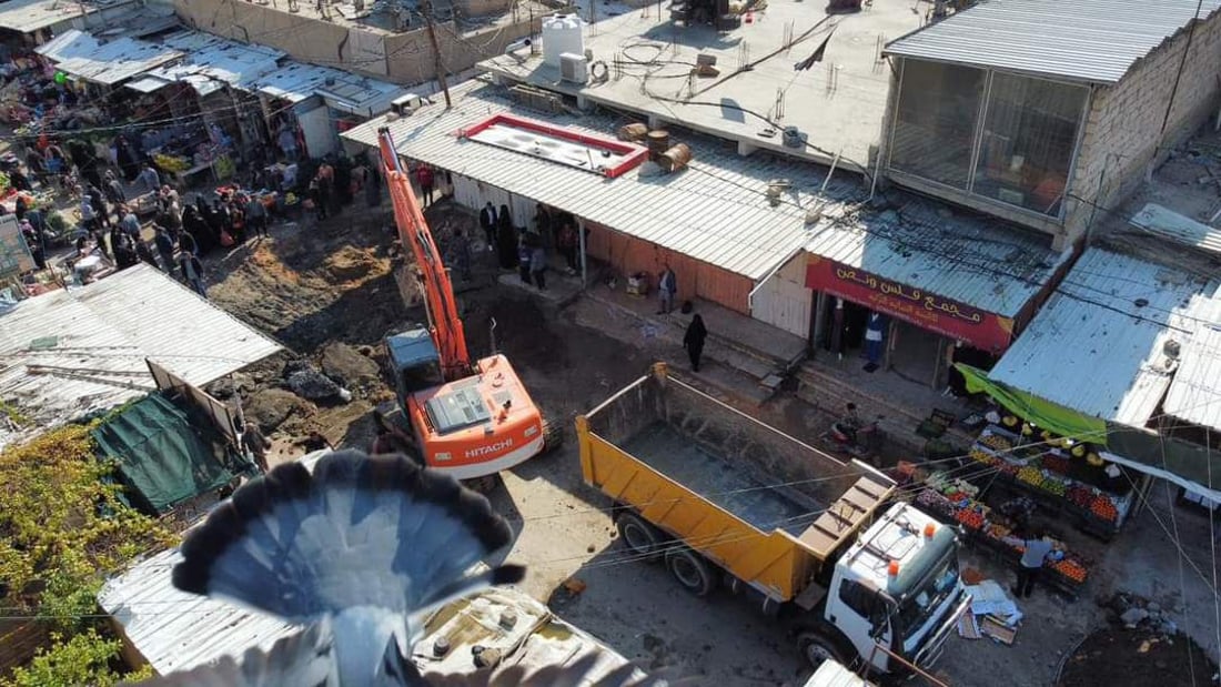 سيكون مسقفاً ومرتباً.. صور من انطلاق أعمال تأهيل سوق البگاگيل الشهير في طويريج