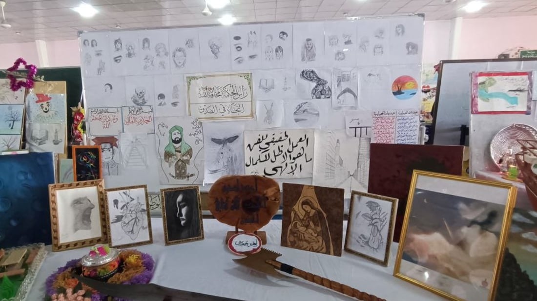 صور من الفاو: تلميذات وتلاميذ من 34 مدرسة يعرضون ما صنعوا