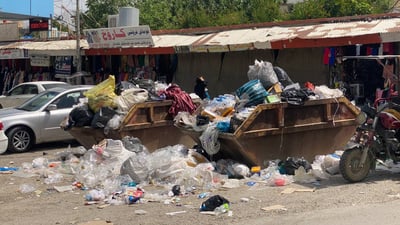 Garbage piles up in Soran as sanitation workers strike over unpaid wages