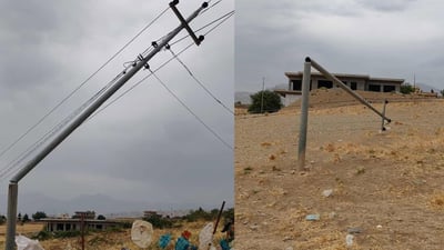 رەشەبا ناحیەى هێرۆ و 13 گوندى بێکارەبا کرد