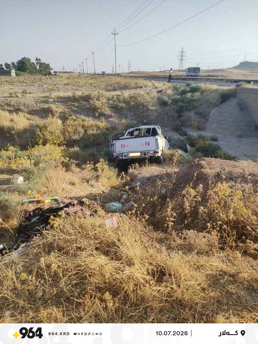 حەوت کەس لە رووداوێکی هاتوچۆدا لەسەر رێگای کەلار – باوەنوور بریندار بوون
